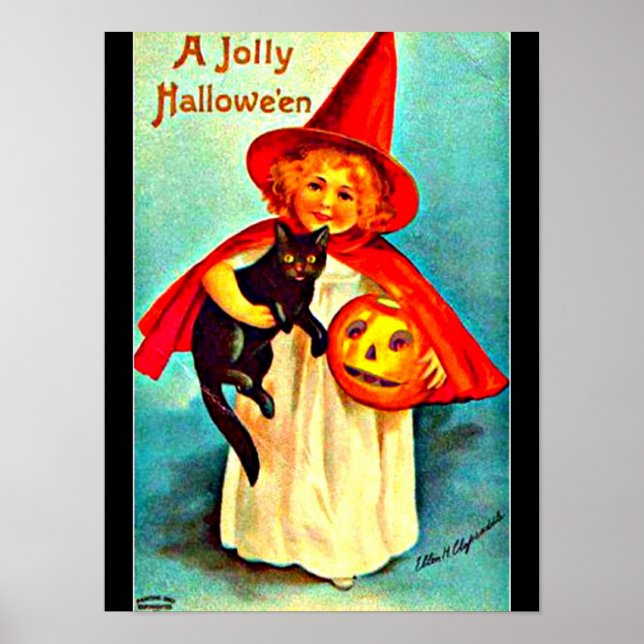 Pôster Poster-Holiday Art-Vintage Halloween 12 (Frente)