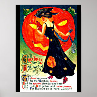 Pôster Poster-Holiday Art-Vintage Halloween 26
