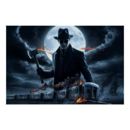 Pôster Poster Homme Noir Train