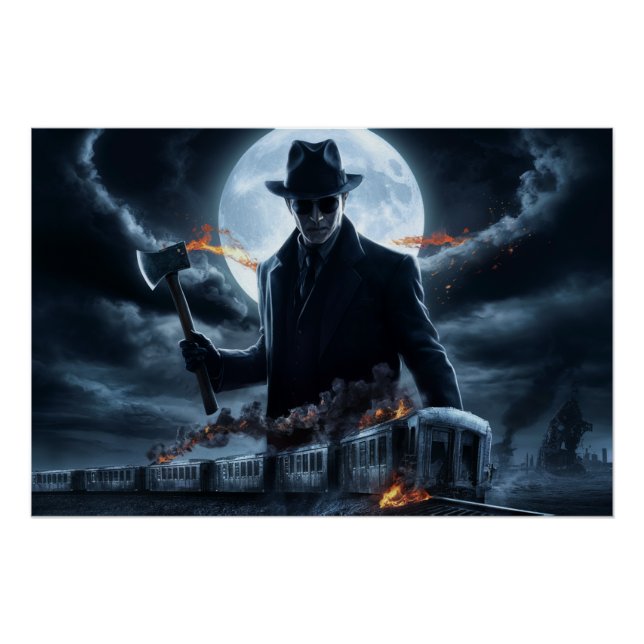 Pôster Poster Homme Noir Train (Frente)