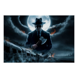 Pôster Poster Homme Noir Train 03