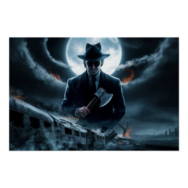 Pôster Poster Homme Noir Train 03 (Frente)