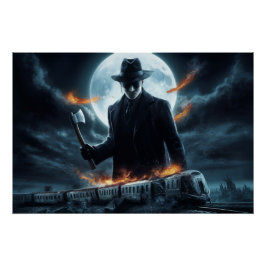 Pôster Poster Homme Noir Train 04