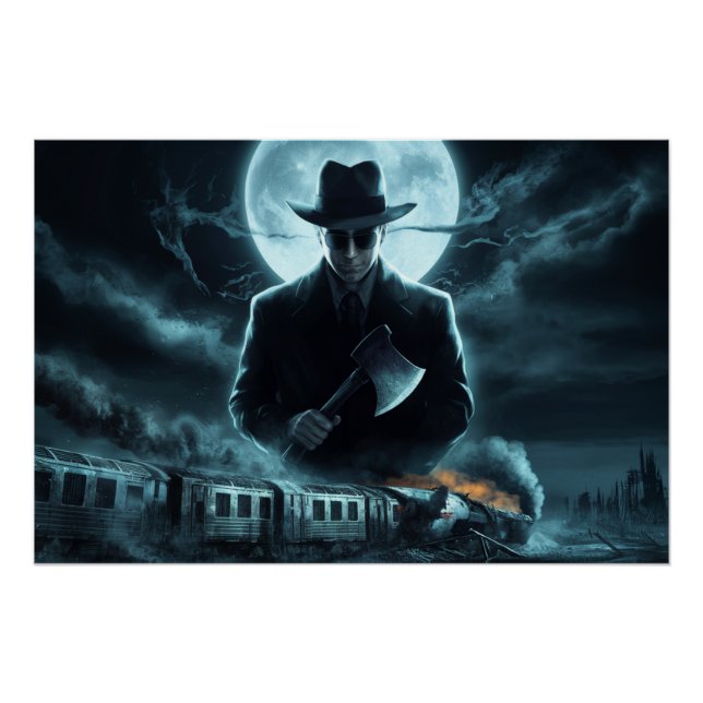 Pôster Poster Homme Noir Train 05 (Frente)