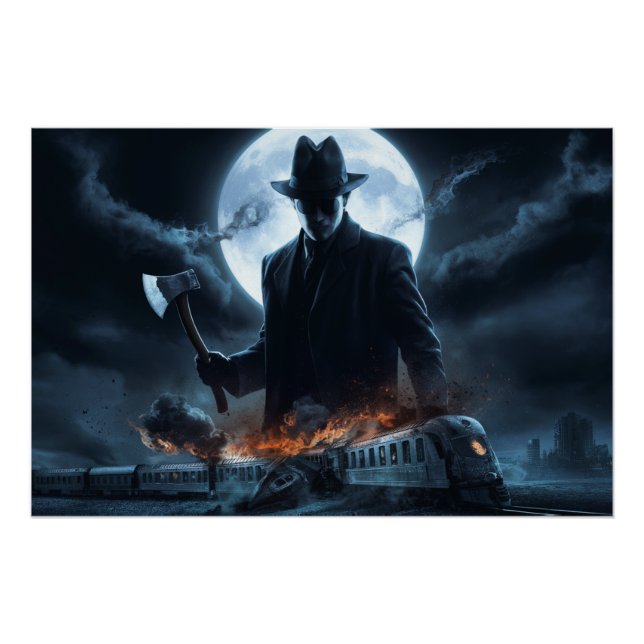 Pôster Poster Homme Noir Train 06 (Frente)