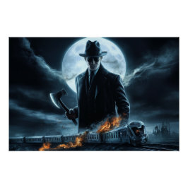 Pôster Poster Homme Noir Train 07