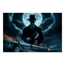 Pôster Poster Homme Noir Train 08