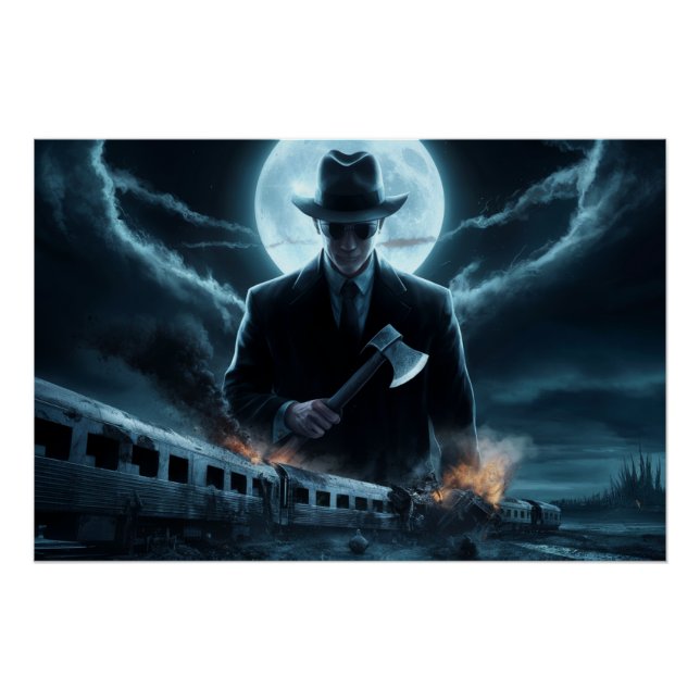 Pôster Poster Homme Noir Train 11 (Frente)