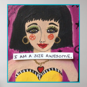 PÔSTER POSTER- I AM A SIZE AWESOME.