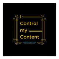 poster "I Control My Content" (Controle meu conteú