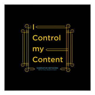 Pôster poster "I Control My Content" (Controle meu conteú