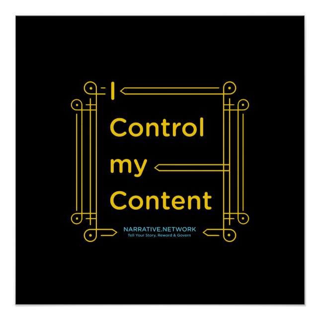 Pôster poster "I Control My Content" (Controle meu conteú (Frente)
