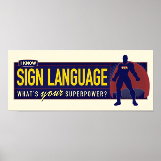 Poster Poster. I know ASL. (Frente)