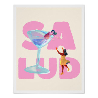 Pôster Poster Ilustración Fiesta Caos Aesthetic Divertido