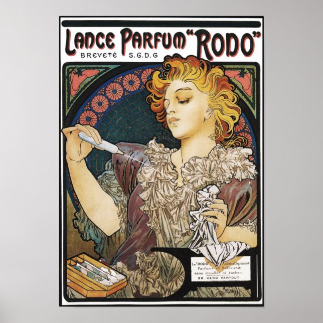 Pôster Poster/Impressão: Alphonse Mucha-Lance Parfum "Rod (Frente)