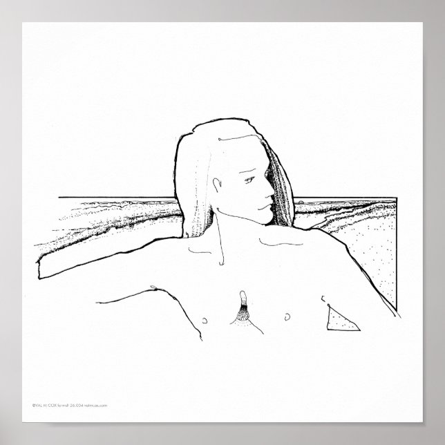 Pôster Poster/Impressão: "Cabelo longo/Paisagem" (Frente)