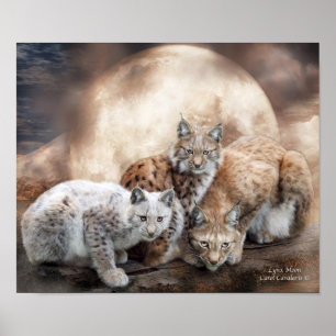 Pôster Poster/impressão da arte da lua do lince