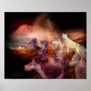 Poster Poster/impressão da arte da montanha do lobo