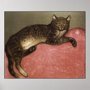 Poster Poster/impressão da arte do gato: Gato esticado