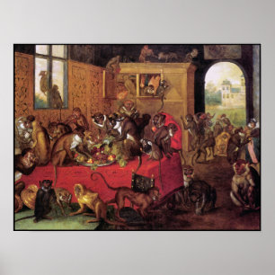 Pôster Poster/impressão do banquete do macaco - Monkey a