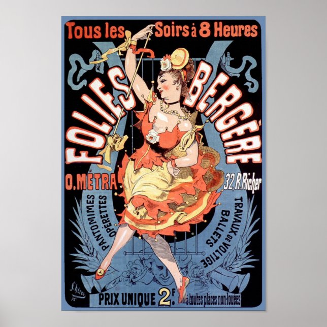 Pôster Poster/Impressão: Folies Bergere - Cheret (Frente)