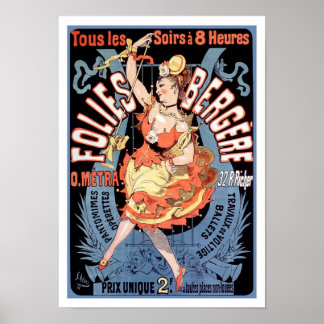 Pôster Poster/Impressão: Folies Bergere - Cheret