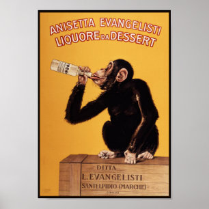 Poster Poster/Impressão: Macaco Liquor Anissetta