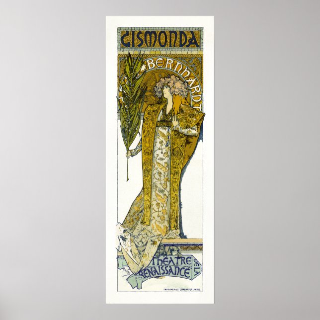 Pôster Poster/Impressão: Mucha - Sarah Bernhardt - Gismon (Frente)