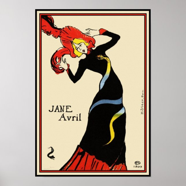 Pôster Poster/Impressão: Toulouse Lautrec - Jane Avril (Frente)