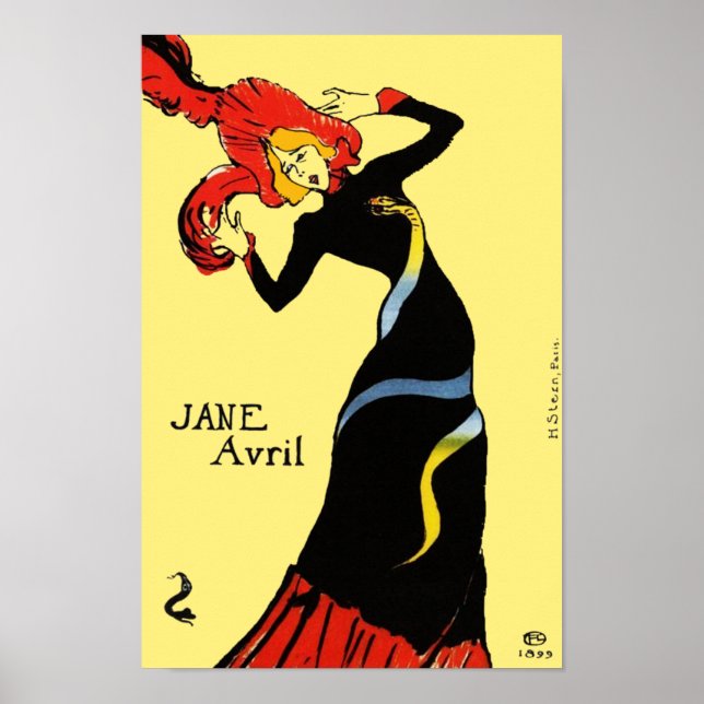 Pôster Poster/Impressão: Toulouse Lautrec - Jane Avril (Frente)
