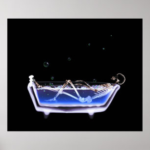 Poster Poster/Impressão X-Ray Skeleton Bath Original