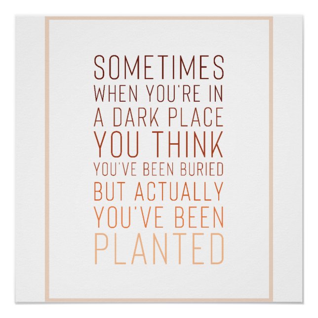 Pôster Poster inspiracional (Frente)