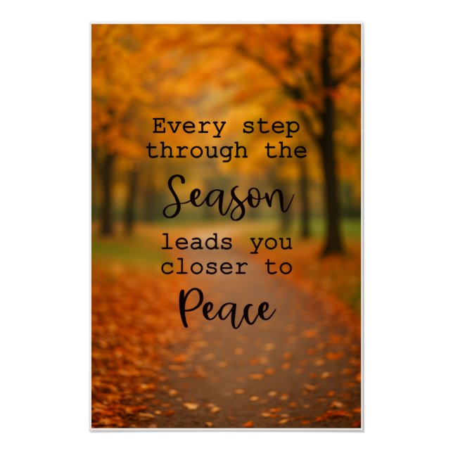 Pôster Poster Inspirador de outono (Frente)