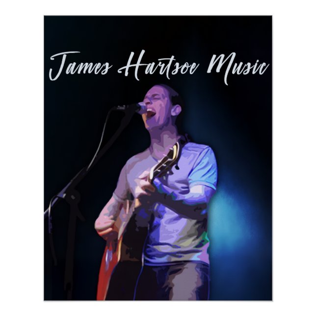 Pôster Poster - James Hartsoe Music cantando (Frente)
