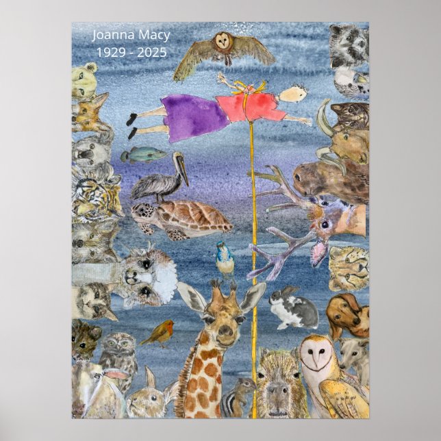 Poster Poster: Joanna flying amongst the animals (Frente)