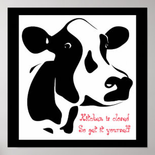 Pôster Poster-Kitche De Vaca Está Fechado, Pegue-O Você