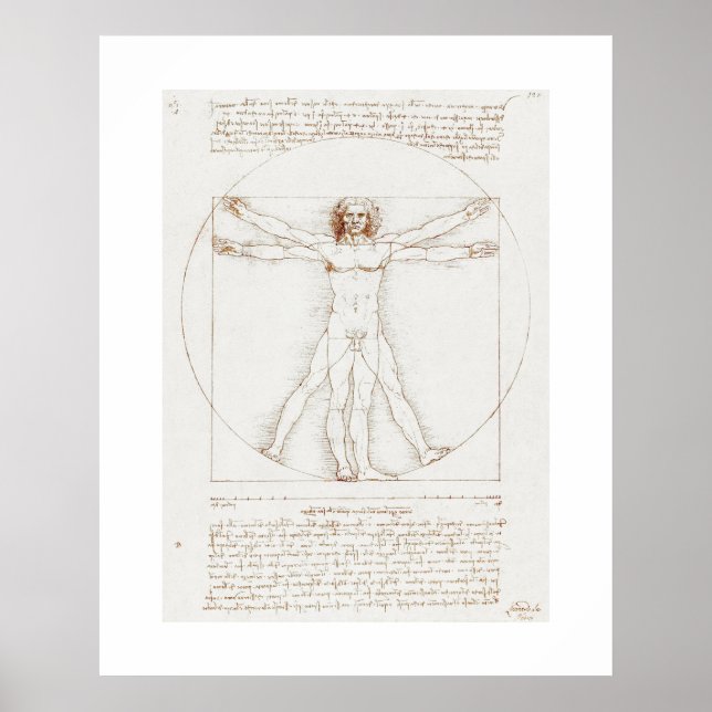 POSTER POSTER: LEONARDO DA VINCI: VITRUANO (Frente)