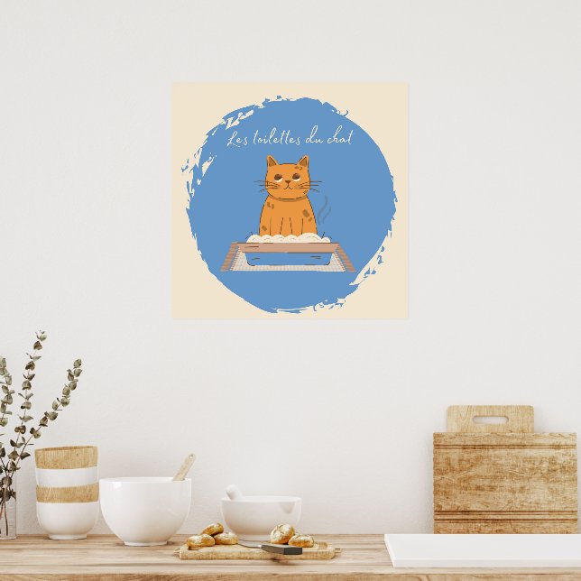 Poster Poster, Les Toilettes Du Chat (Cozinha)