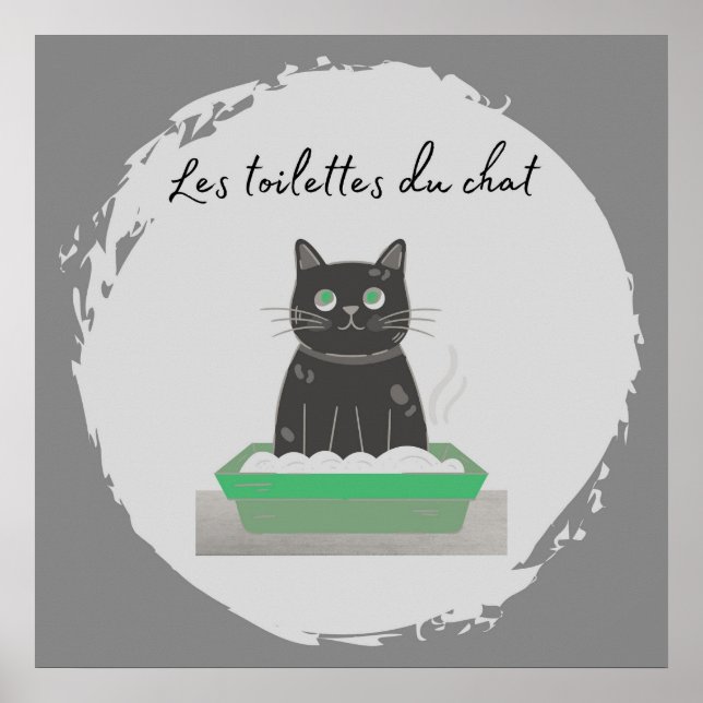 Poster Poster, Les Toilettes Du Chat Black Cat (Frente)