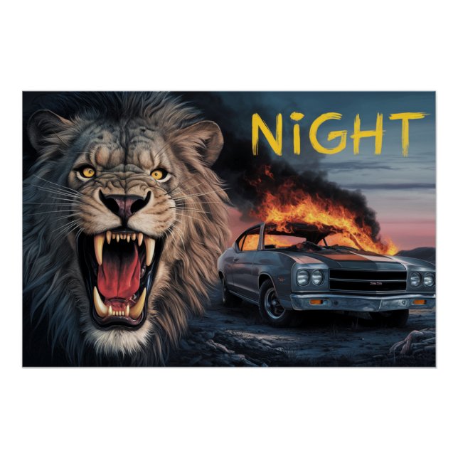 Pôster Poster Lion 02 (Frente)