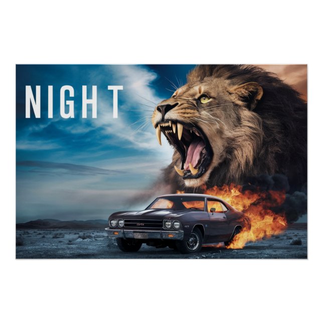 Pôster Poster Lion 04 (Frente)