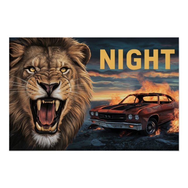 Pôster Poster Lion 07 (Frente)