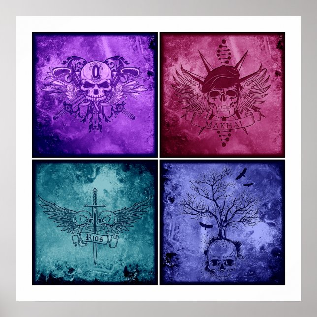 Pôster Poster: Logotipos O'Kanes, Riders, Rios & Makhai (Frente)