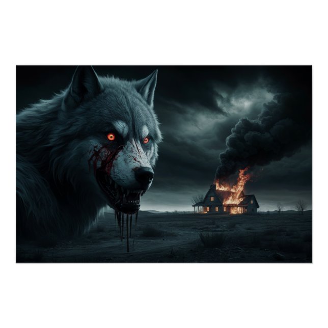 Pôster Poster Loup Feu 02 (Frente)