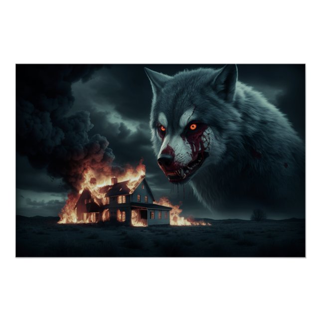 Pôster Poster Loup Feu 05 (Frente)