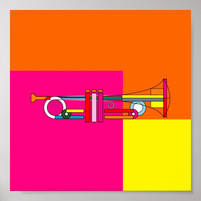 Pôster Poster-Love the Arts-NeonTrumpet (Frente)