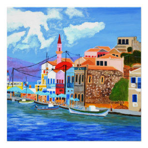 Pôster Poster lustroso da piscina bonita