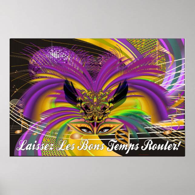 Pôster Poster-Mardi Gras Máscara A Rainha II (Frente)