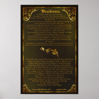 Pôster POSTER-Max Ehrmann-11x17-Dourado Barroco