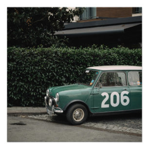 Pôster Poster Mini Cooper Verde Corrente